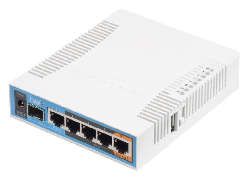 MikroTik hAP ac RouterOS L4 128MB RAM, 5xGig LAN, 2.4/5GHz 802.11ac, 1xUSB,1xSFP Rūteris