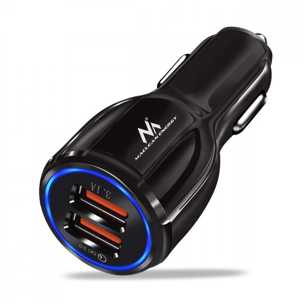 Maclean QC 3.0 MCE478B Car charger 2 x USB aksesuārs mobilajiem telefoniem