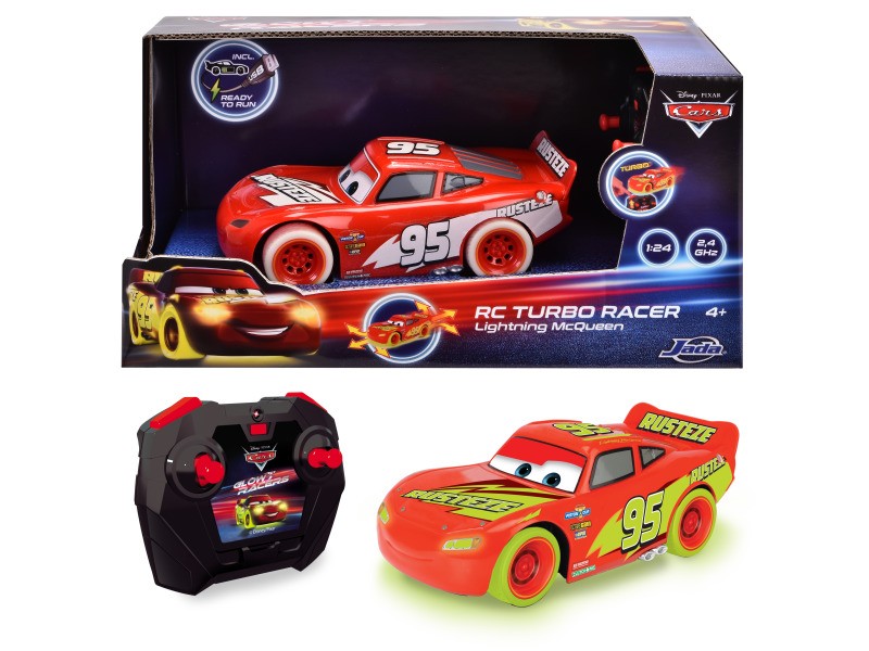 Jada RC Cars Glow Racers Light. McQueen 2,4 GHz 1:24   203084035 Rotaļu auto un modeļi