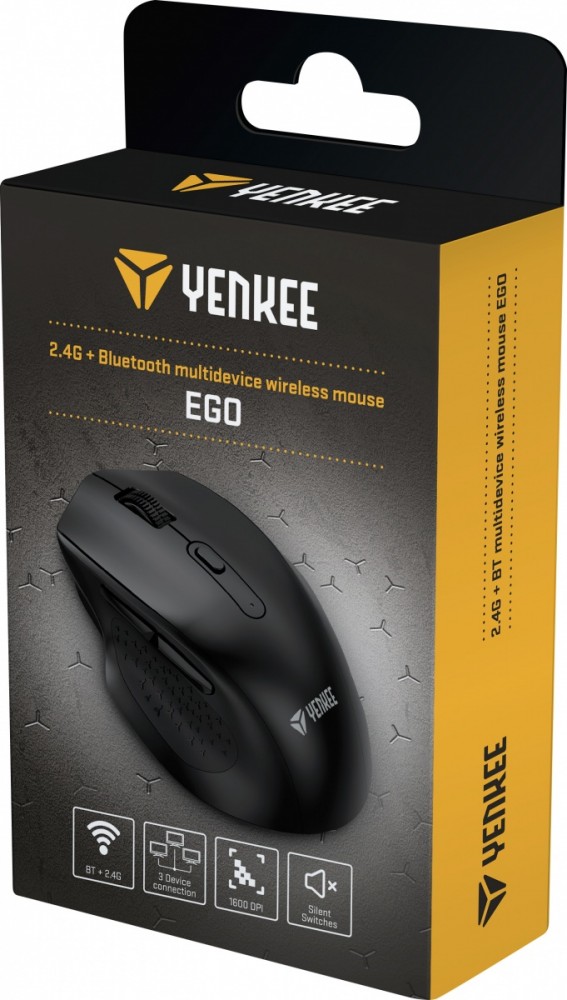 Wireless mouse YMS 2050BK EGO Optic 1600DPI DUAL WL+B Datora pele