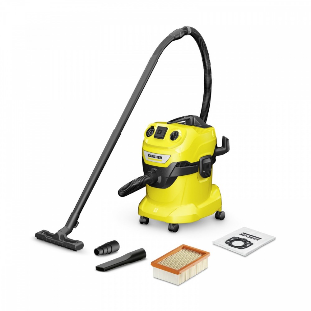 Karcher WD 4 P V-20/5/22 Black, Yellow 20 L 1000 W Putekļu sūcējs