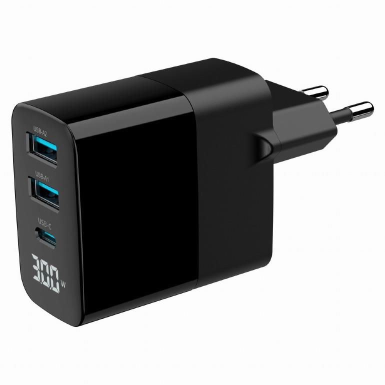 GEMBIRD 3-port 30W GaN USB fast charger iekārtas lādētājs