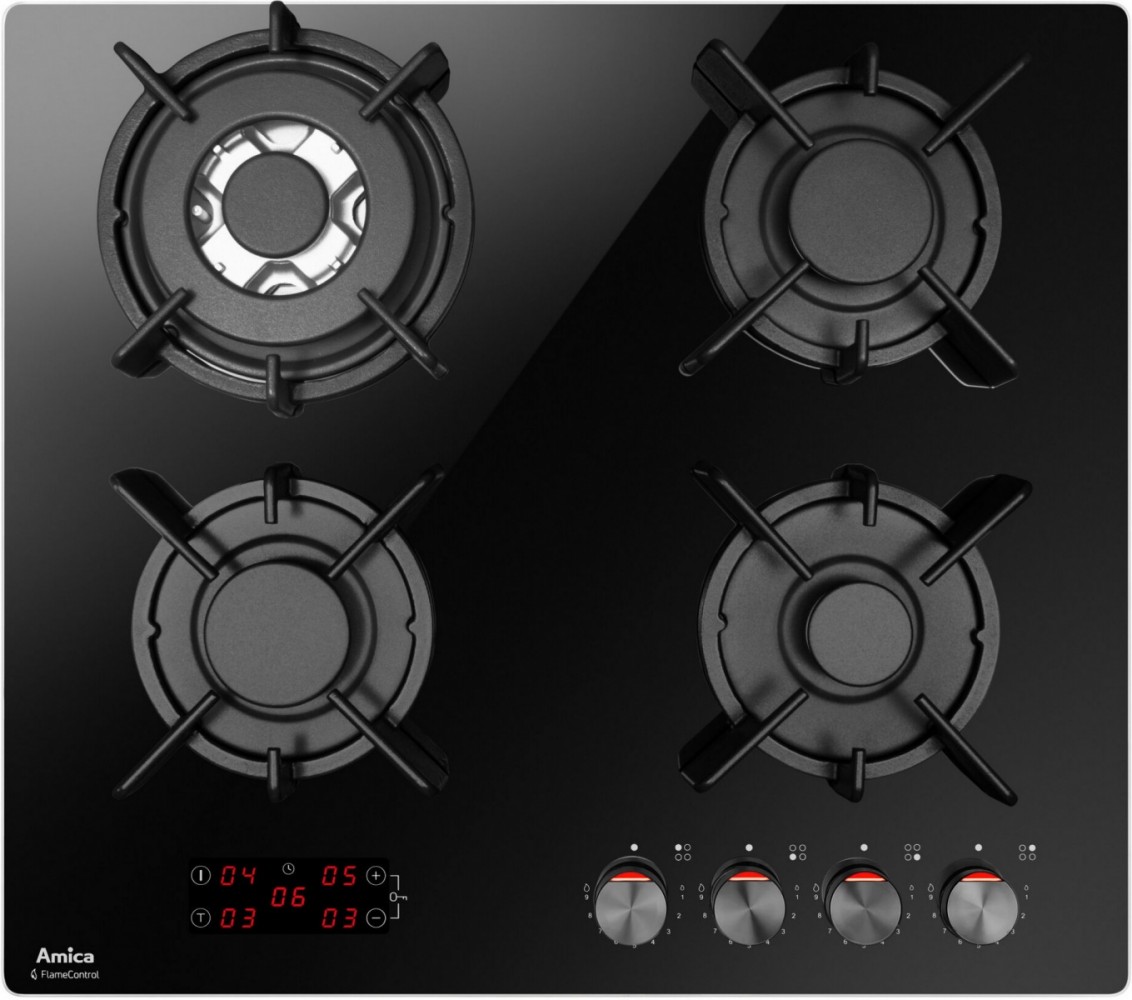 Gas hob on glass PGCA6111AoFTB 21466 (5906006214661) plīts virsma