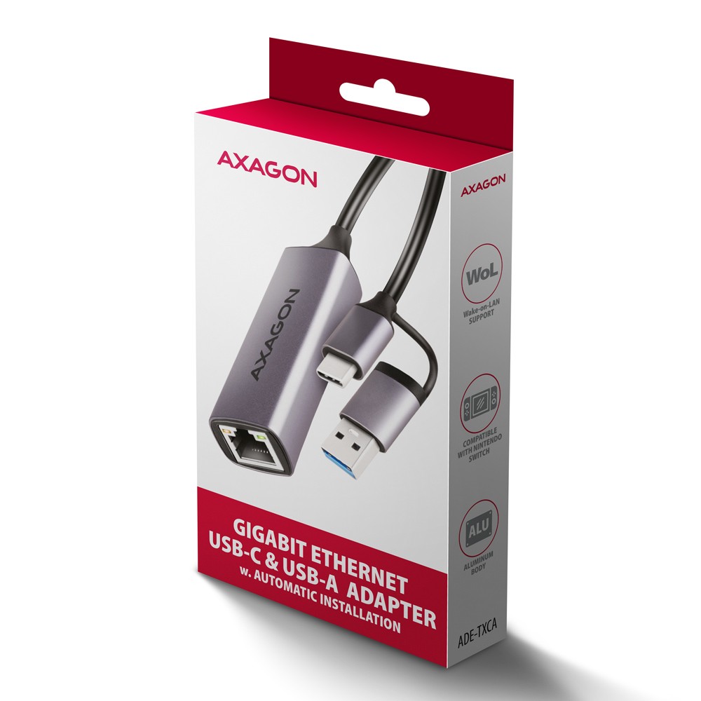 ADE-TXCA USB-A/C 3.2 Ge n 1 LAN adapter 1Gbit tīkla kabelis