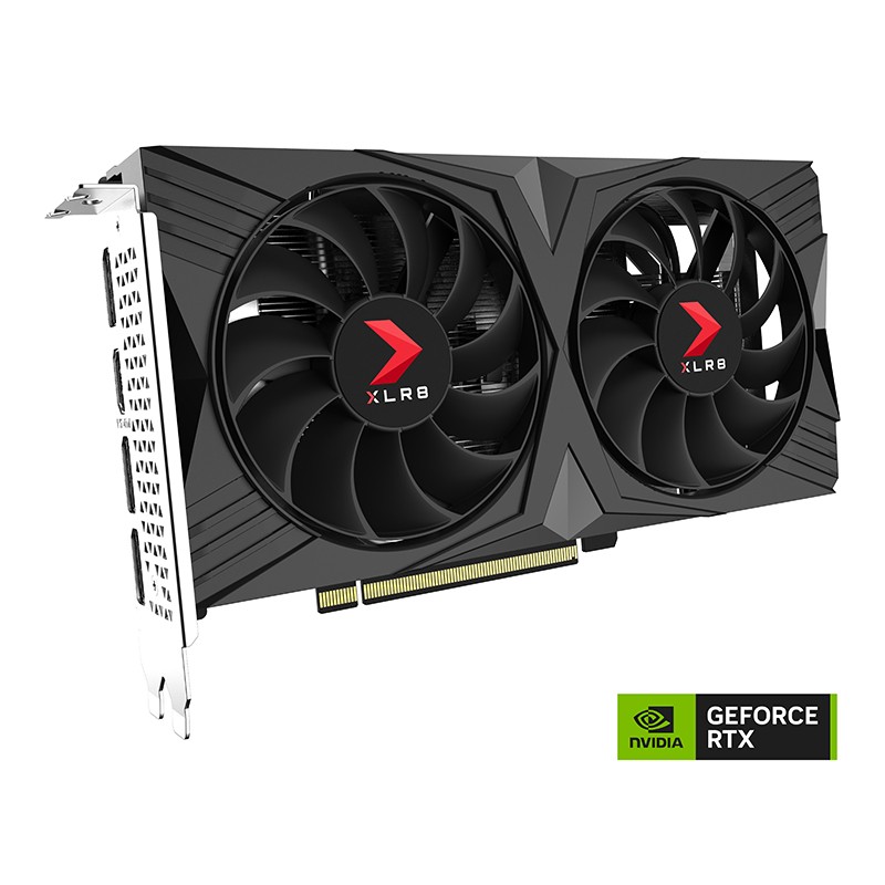 PNY GeForce RTX 4060 XLR8 Gaming VERTO Dual Fan Edition OC 8GB DLSS 3 video karte