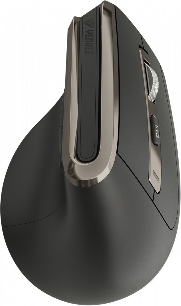 Dual 2.4GGz/BT5.0/BT3.0 battery vertical wireless mouse Datora pele