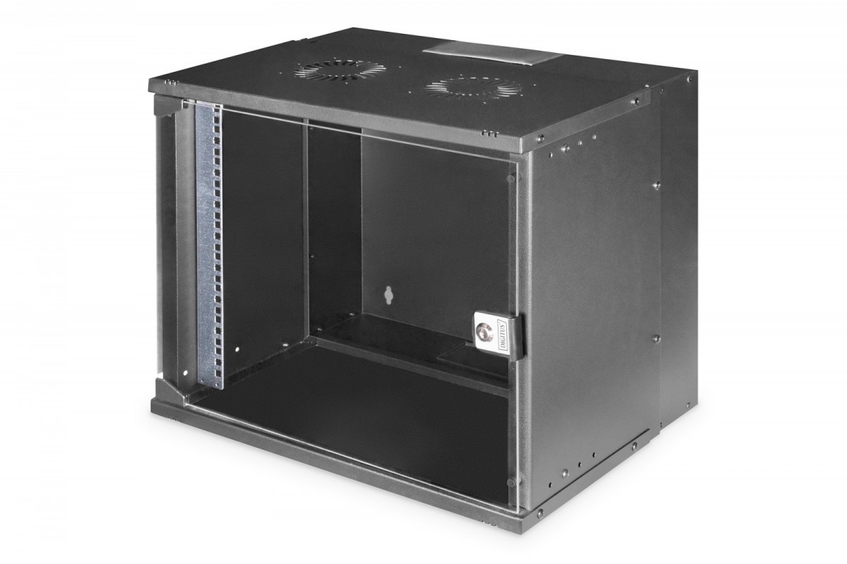 Rack Digitus 9HE Wall Mounting SOHO Pro Black unm. Datora korpuss