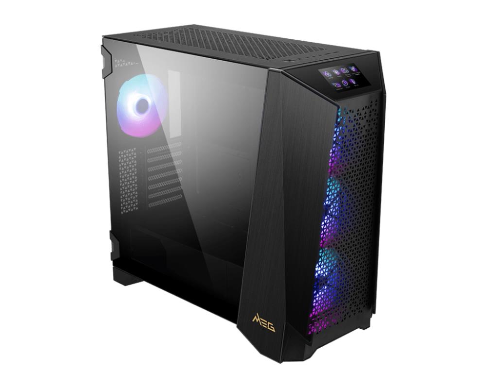 Case|MSI|MEG PROSPECT 700R|MidiTower|Case product features Transparent panel|Not included|ATX|EATX|MicroATX|Colour Black|MEGPROSPECT700R MEG Datora korpuss