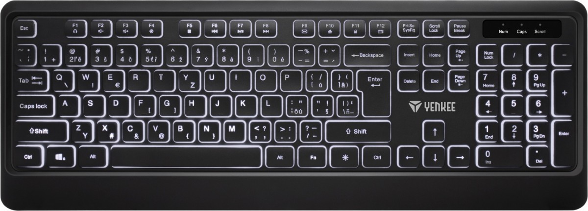 Keyboard Backlit quiet USB with low-profile keys klaviatūra