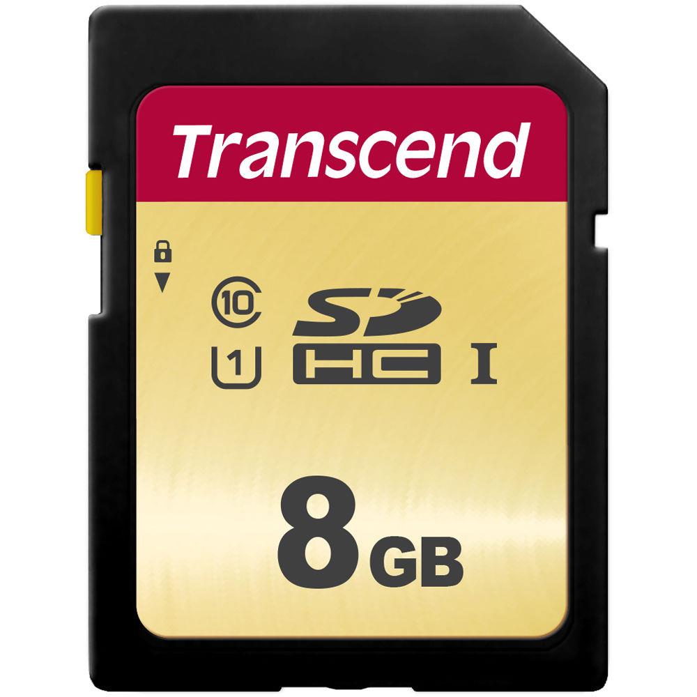 Transcend SDHC 500S          8GB Class 10 UHS-I U1 atmiņas karte