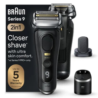 Braun Series 9 Pro+ 9590cc System wet&dry     Atelier Black Vīriešu skuveklis