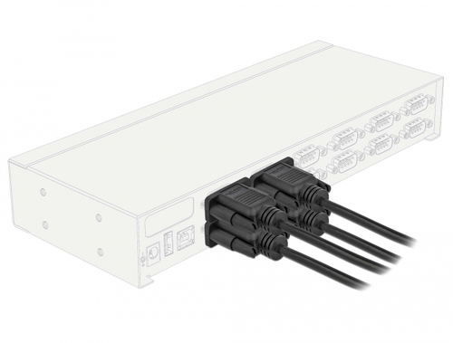 Delock IOT - Nullmodemkabel - DB-9 (W) bis DB-9 (W) - 2,0m - Daumenschrauben - Schwarz (87472) 4043619874729 kabelis, vads