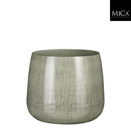 Flowerpot Mica Benson 1071766, metal, Ø 12 cm, gray