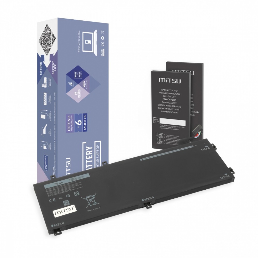 #Mitsu fr Dell XPS RRCGW 4910mAh(56 Wh) 11.4V akumulators, baterija portatīvajiem datoriem