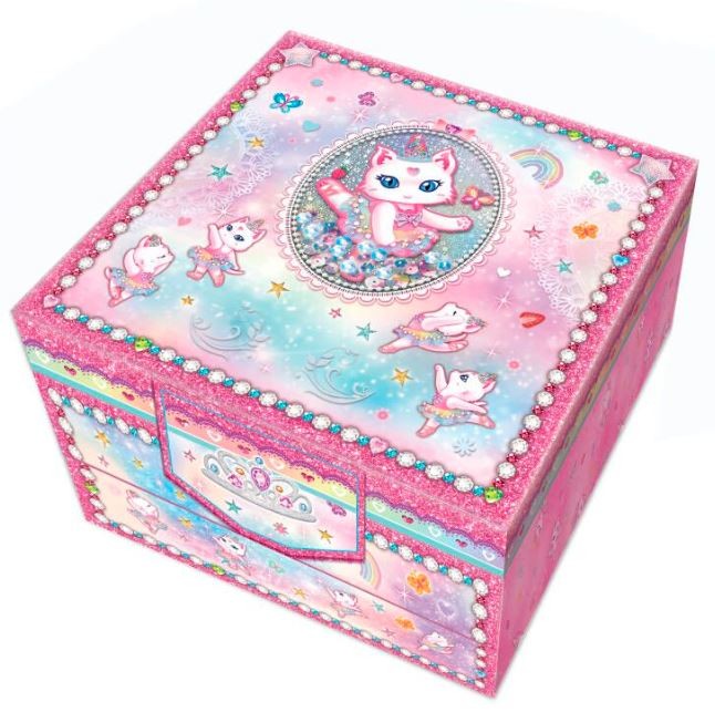 Pecoware Set in a box with drawers - Ballerina cat