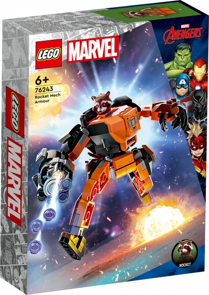 LEGO SUPER HEROES 76243 ROCKET MECH ARMOR LEGO konstruktors