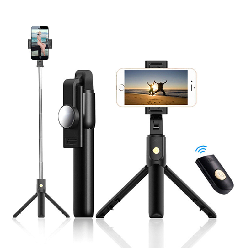 Selfie Stick - with detachable bluetooth remote control and tripod - K10 BLACK UCH001190 (5900217999164) Selfie Stick