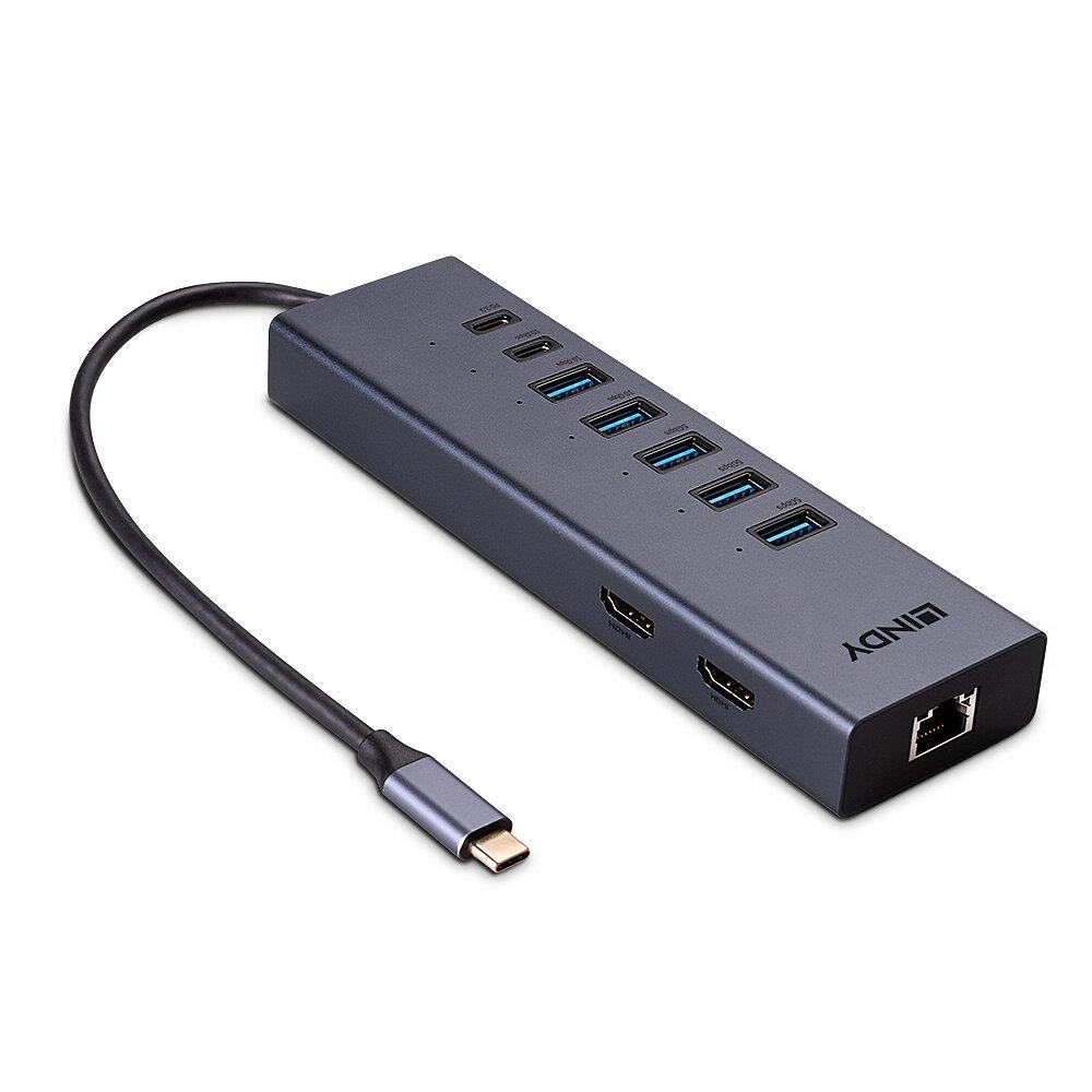 I/O DOCKING STATION USB-C/DST-MINI DUO 43373 LINDY 43373 (4002888433730) USB centrmezgli