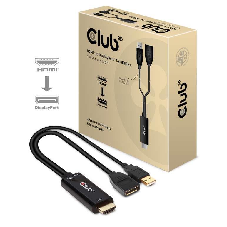 CLUB 3D HDMI to DisplayPort 4K60Hz M/F video karte