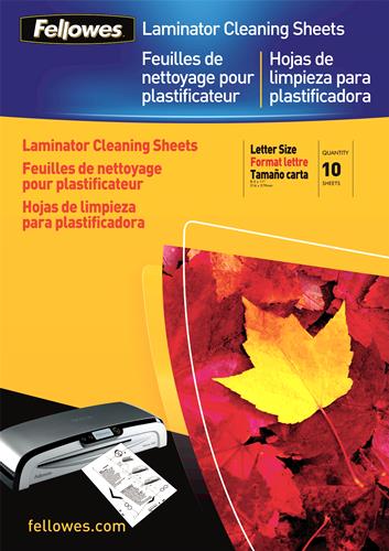 FELLOWES CLEANING AND CARRIER SHEET 10PK tīrīšanas līdzeklis