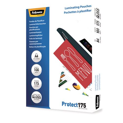 FELLOWES LAMINATING POUCH 175MIC A4 biroja tehnikas aksesuāri