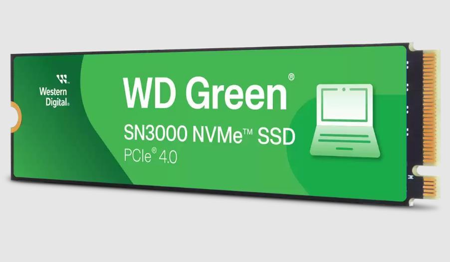 WD Green SN3000 1.02 TB M.2 PCI Express 4.0 NVMe QLC 3D NAND SSD disks