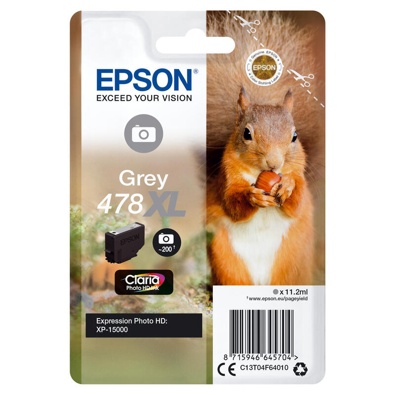 Epson ink cartridge grey Claria Photo HD 478 XL    T 04F6 kārtridžs