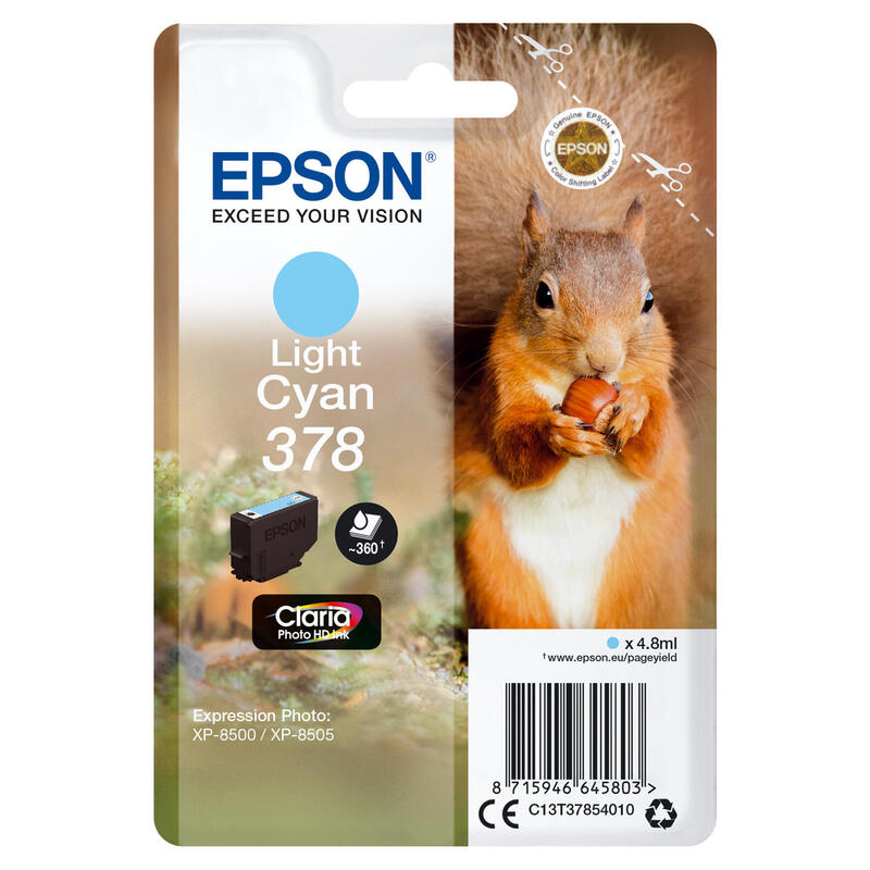 Epson ink cartridge light cyan Claria Photo HD 378       T 3785 kārtridžs