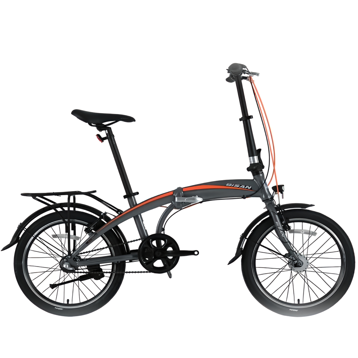 Saliekamais velosipēds Bisan 20 FX3500 NX3 (PR10010408) pelēks/oranžs Pilsētas velosipēds