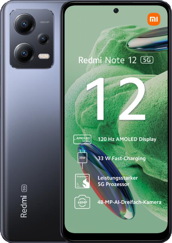 Xiaomi Redmi Note 12 5G 4GB/128GB Onyx Grey Mobilais Telefons