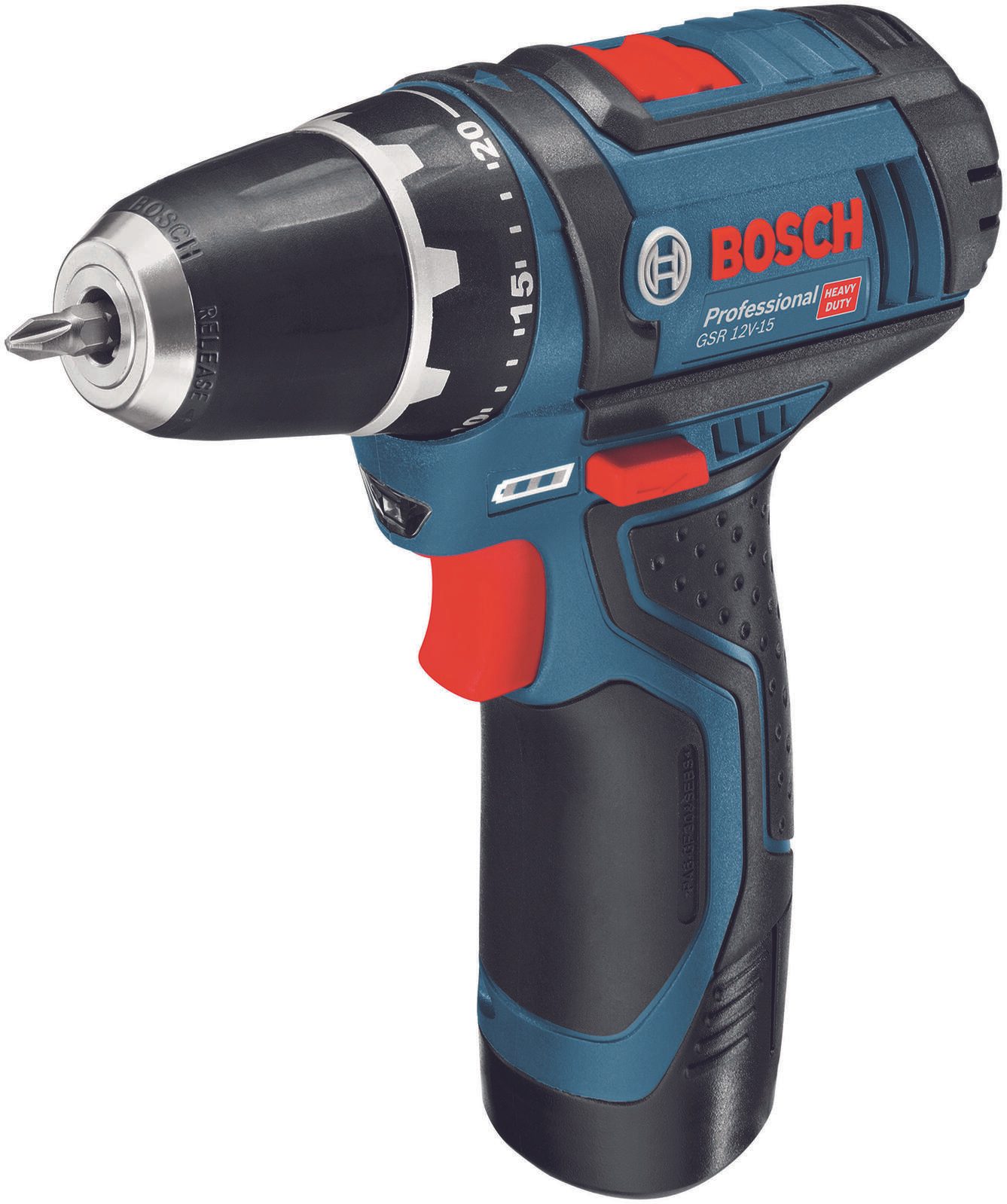 Bosch cordless drill GSR 12V-15 Solo Professional, 12V (blue / black, without battery and charger)