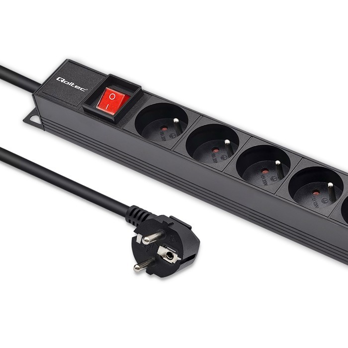 Power strip for RACK 16A PDU,16xFRENCH,vertical 54604 (5901878546049) elektrības pagarinātājs