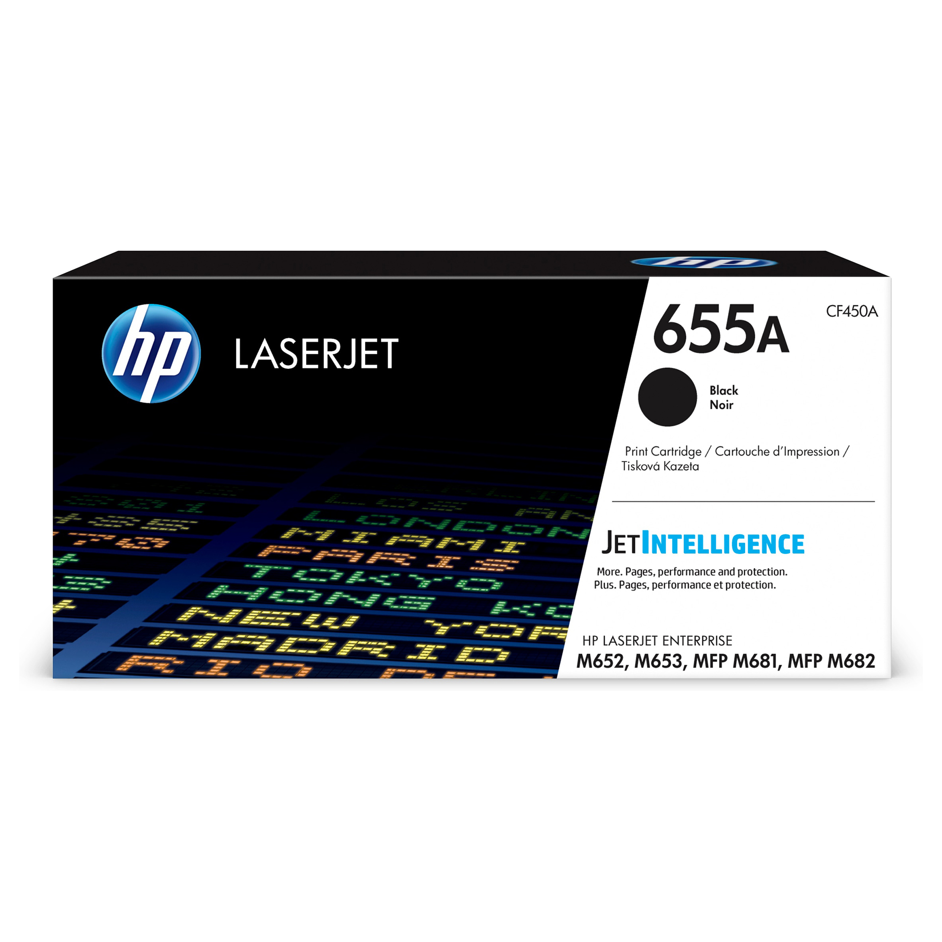 HP 655A Black Original LaserJet Toner (CF450A) toneris