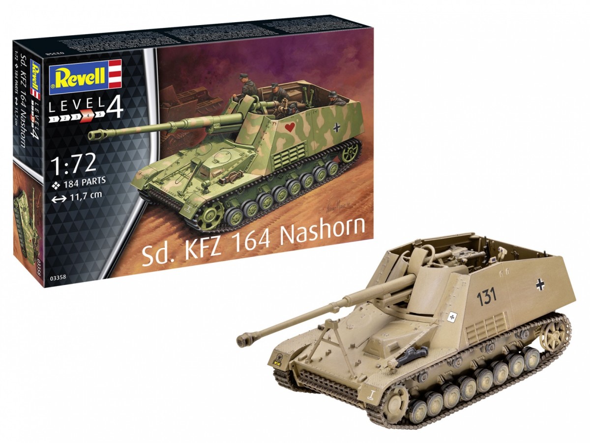 Plastic model SD.Kfz. 164 Nashorn 1/72 03358 (4009803033587) Rotaļu auto un modeļi