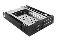 Icy Box Mobile Rack for 2x 2.5'' SATA HDD or SSD, Black piederumi cietajiem diskiem HDD