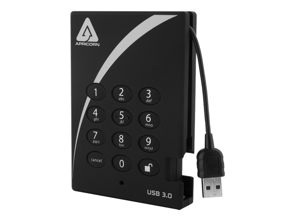 Apricorn HDD 500GB Apricorn Padlock Secure USB 3.0 External Ārējais cietais disks