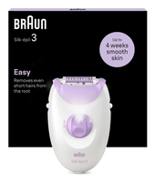 BRAUN Epilator | SE3-000 Silk epil 3 | Number of power levels 2 | White/Purple Epilators