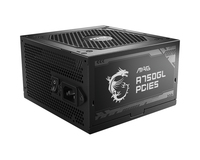 MSI MAG A750GL PCIE5 power supply unit 750 W 20+4 pin ATX ATX Black Barošanas bloks, PSU