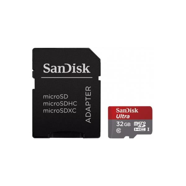 Sandisk Ultra microSDHC 32GB + Adapter atmiņas karte