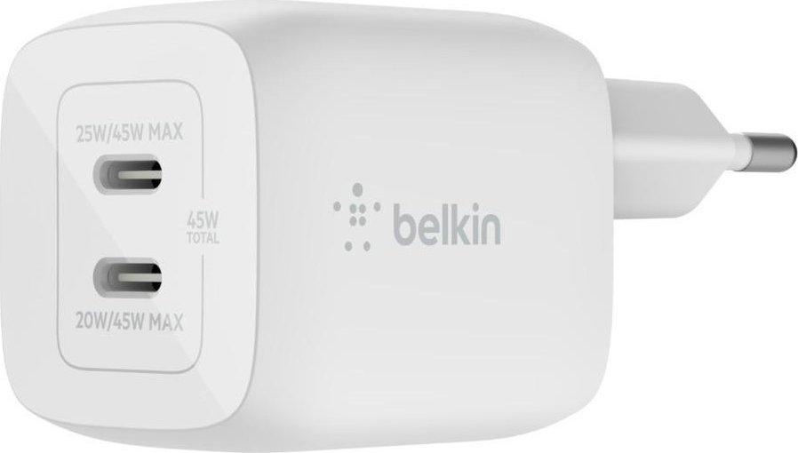 Dual USB-C GaN Wall Charger with PPS 45W iekārtas lādētājs