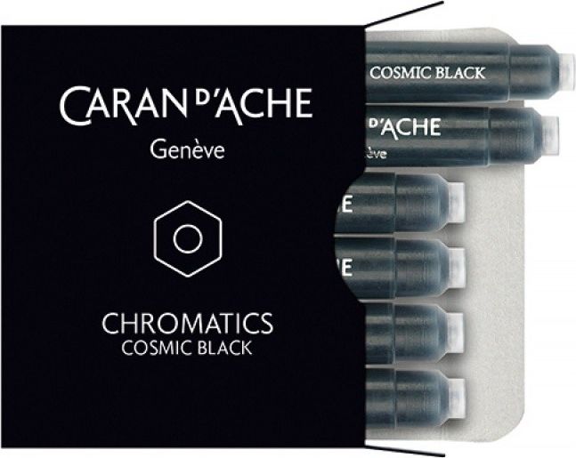 Caran d`Arche Naboje atramentowe Chromatics czarne 6 sztuk 8012893 (7630002329828)