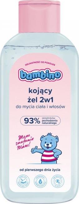 Bambino BAMBINO_Kojacy zel 2w1 do mycia ciala i wlosow od pierwszego dnia zycia 400ml 5900017082172 (5900017082172) aksesuāri bērniem