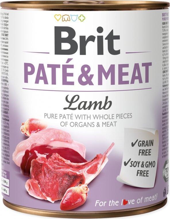 Brit puszka PATE&MEAT LAMB /6 800g 104-100870 (8595602557523) barība suņiem