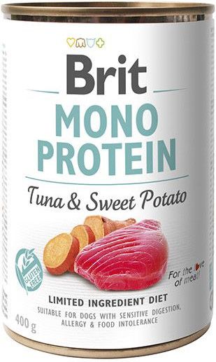 Brit Mono Protein Tuna & potato can 400g barība suņiem