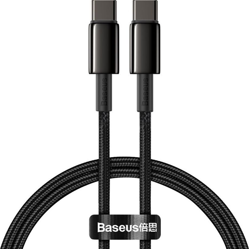 Baseus Tungsten Gold Cable Type-C to Type-C 100W 1m (black) USB kabelis