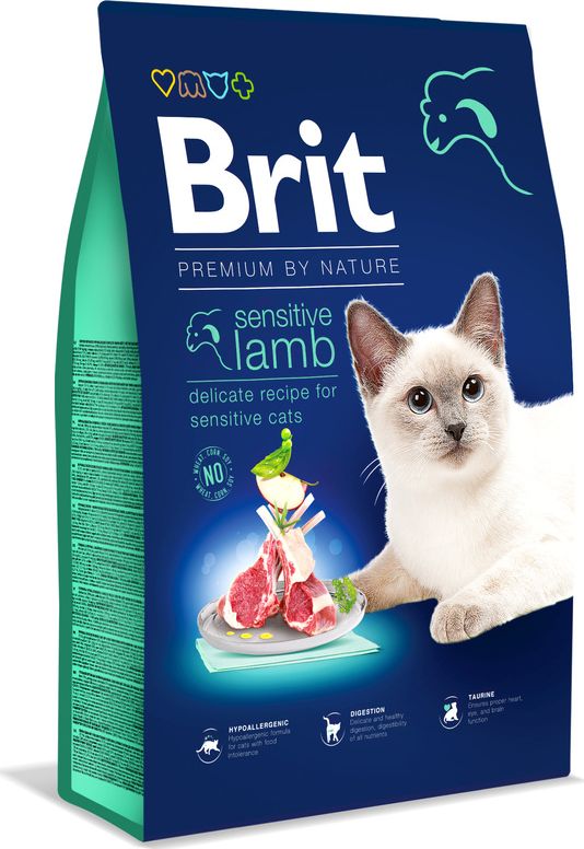 Brit Karma Dry Premium Sensitive z jagniecina 1,5 kg 9883100 (8595602553181) kaķu barība