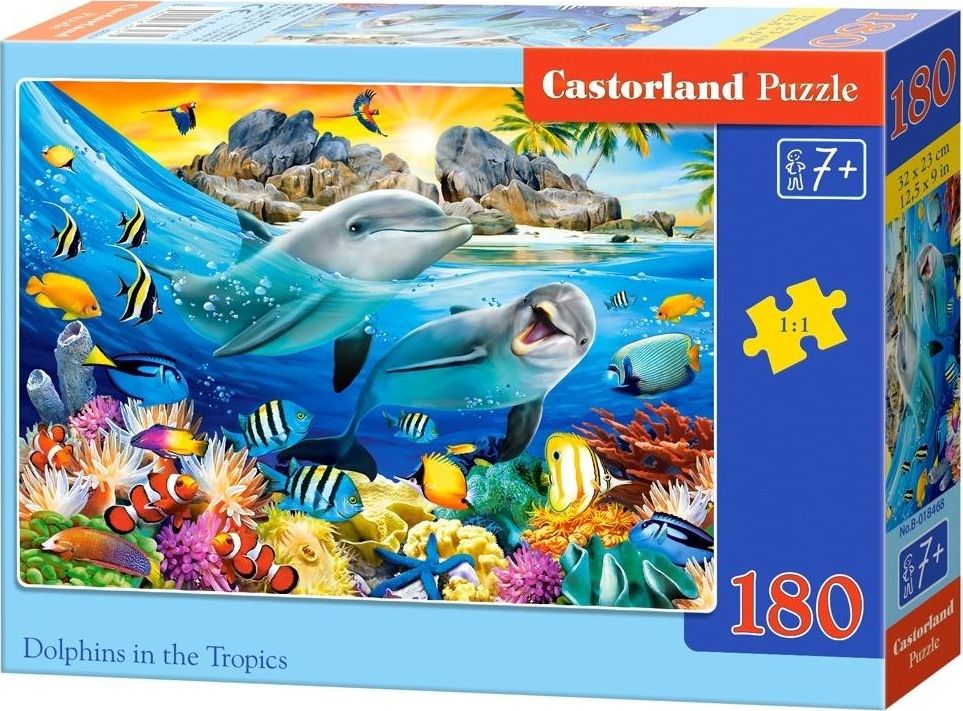 Castorland Puzzle 180 Dolphins in the Tropics CASTOR puzle, puzzle