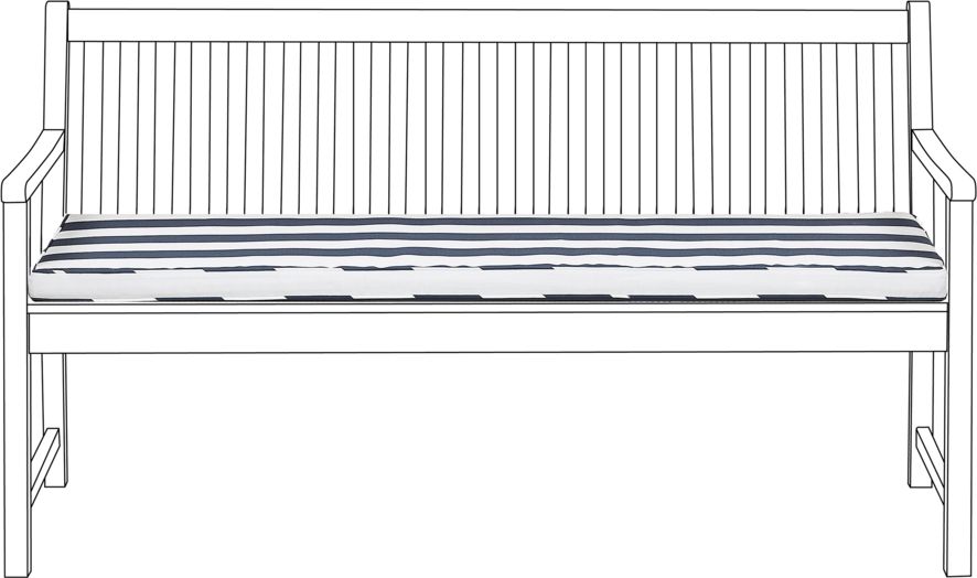 Beliani Poduszka na lawke ogrodowa 152 x 54 cm niebiesko-biala VIVARA 207134 (4251682232166) Dārza mēbeles