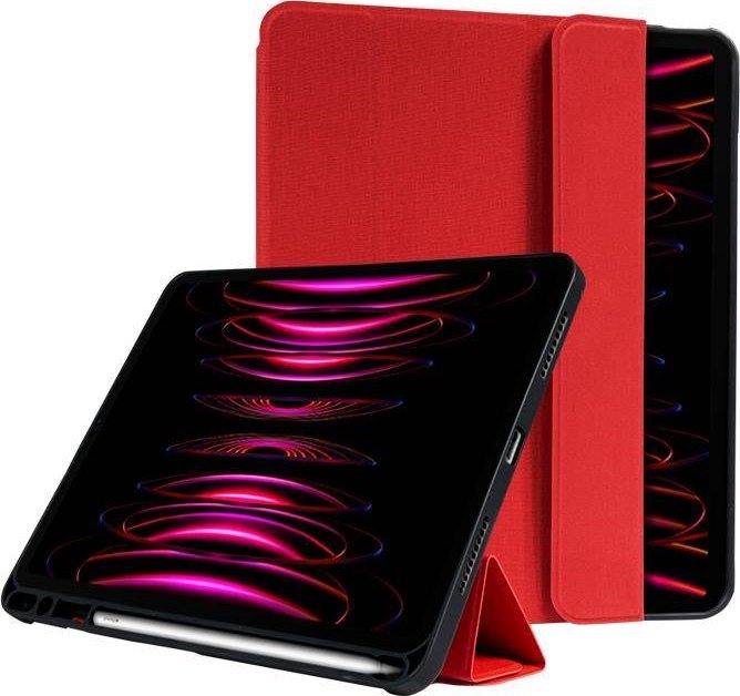 Etui na tablet Crong Crong FlexFolio  Etui iPad Pro 11 (2022-2021) / iPad Air 10.9 (5-4 gen.) z funkcja Apple Pencil (czerwony) CRG547 (5904 planšetdatora soma