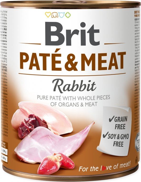 Brit Karma BRIT PATE & MEAT z krolikiem dla psa 800g 9883078 (8595602557547) barība suņiem